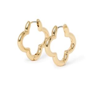 New! Petite Moments Gold Clover Hoop Earrings (1005)